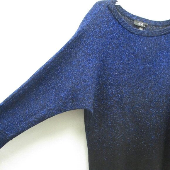 AGB Black and Blue Tinsel Ombre Blouse Large - Picture 4 of 8